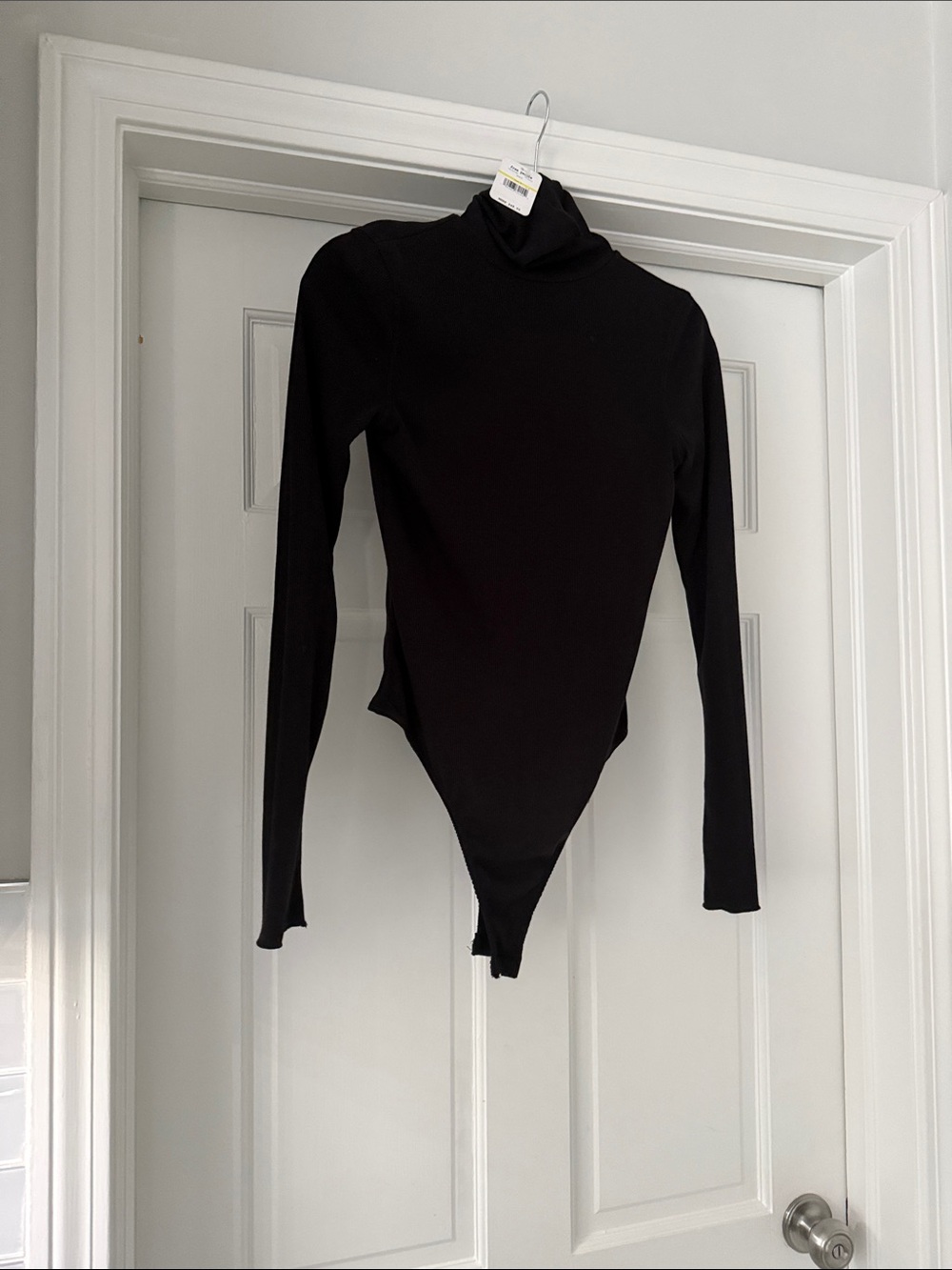 Free People Black Long-Sleeve Turtleneck Bodysuit